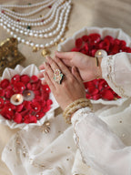 Kundan Phool Ring