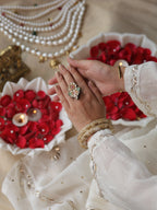 Kundan Phool Ring